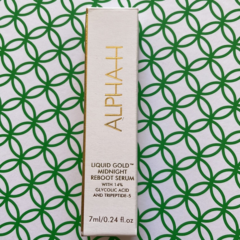 NIB ALPHA H liquid gold midnight boost reboot serum travel size
